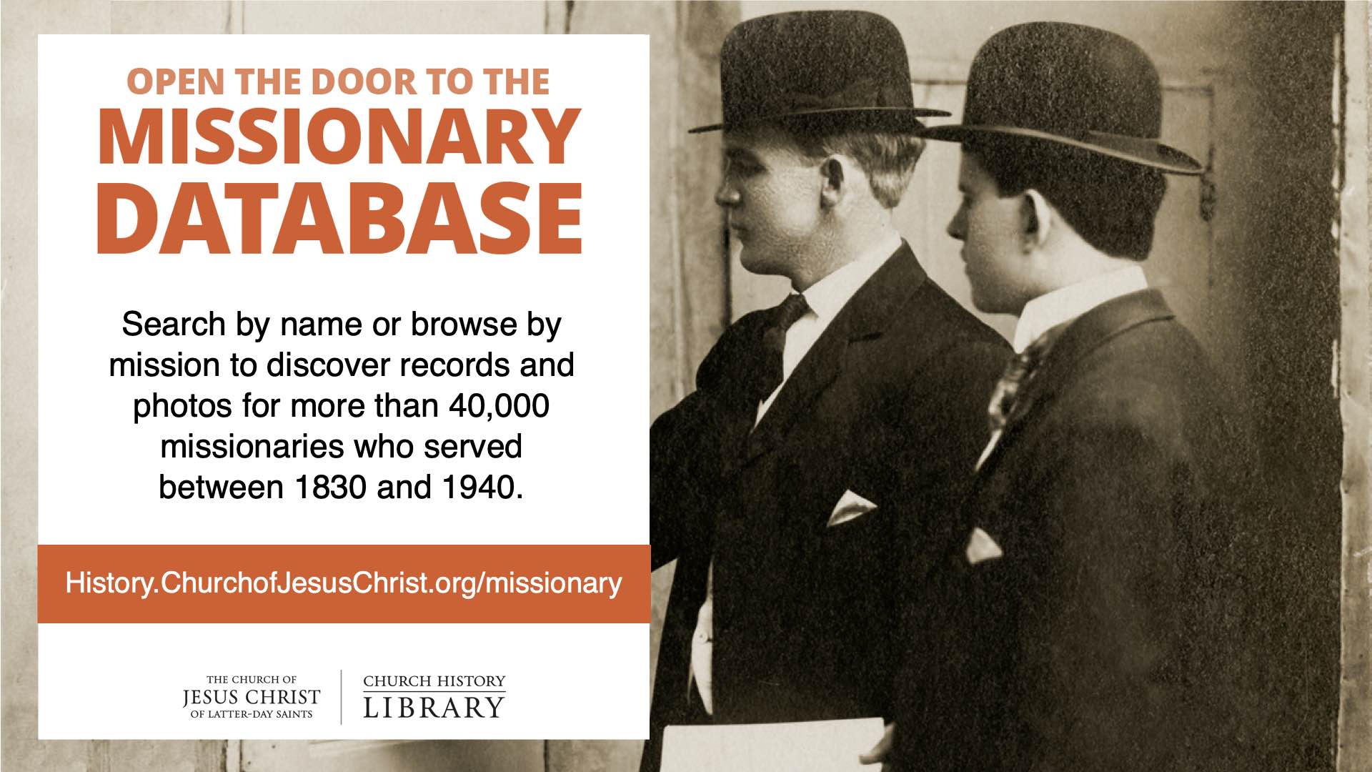 Church History Library - Missionary Database MHA Mormon History Association Exhibitor