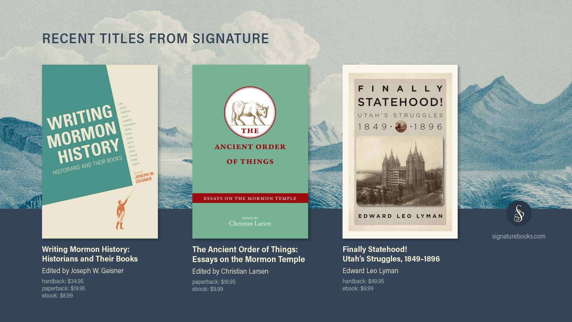 Signature Books MHA Mormon History Association Exhibitor