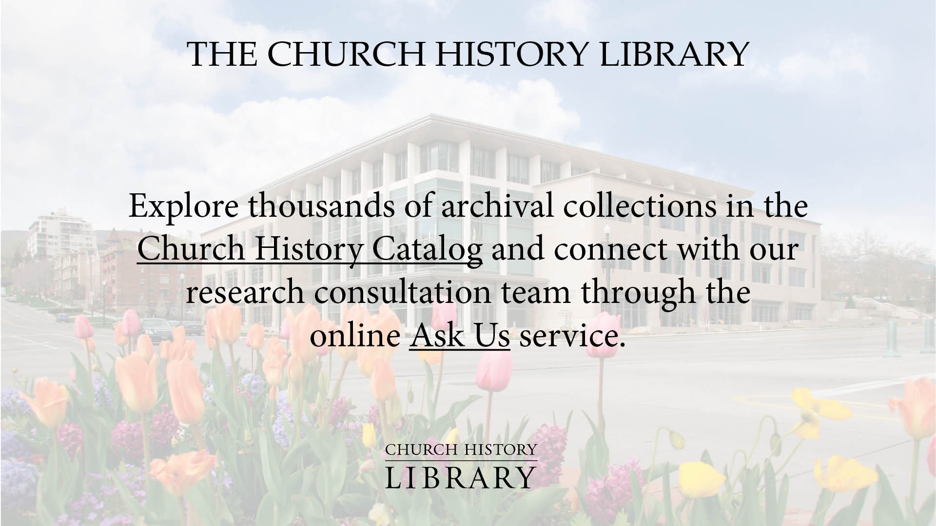 Church History Library MHA Mormon History Association Exhibitor