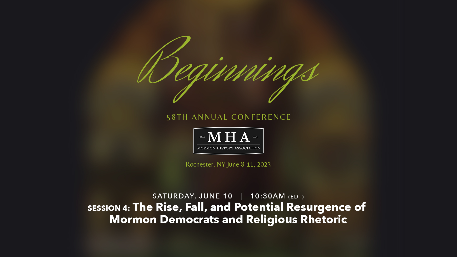  MHA Mormon History Association